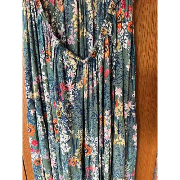 Angie Floral Maxi Sundress  NWT Ladies Large 59"Boho Keyhole Tiered Skirt - Picture 11 of 14